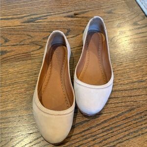 Frye Cream Leather Flats